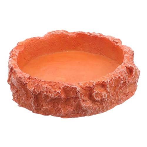 BESPORTBLE Reptilien Futternapf Aus Resin Dekorative Wasserschale Für Schildkröten Und Echsen Kompakte Futter Und Trinkschale Für Terrarien Und Kleine Tiere von BESPORTBLE