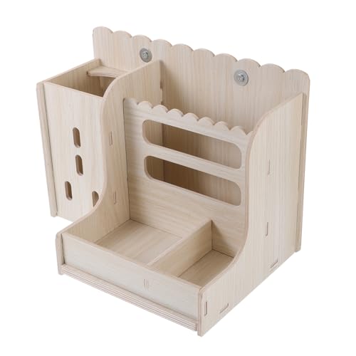 BESPORTBLE Heu-futterspender für Hasen Meerschweinchen Chinchillas Grashalter Holzdesign von BESPORTBLE