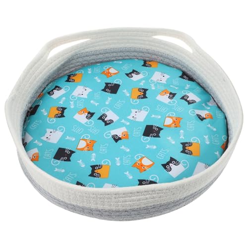 BESPORTBLE Pet Sleeping Bed Atmungsaktives Rundes Baumwollgewebe Katzenbett Mit Beidseitigem Kissen Für Kleine Haustiere Für Katzen Und Kleine Hunde BESPORTBLE Pet Sleeping Bed Atmungsaktives Rundes Baumwollgewebe Katzenbett Mit Beidseitigem Kissen Für Kleine Haustiere Für Katzen Und Kleine Hunde von BESPORTBLE