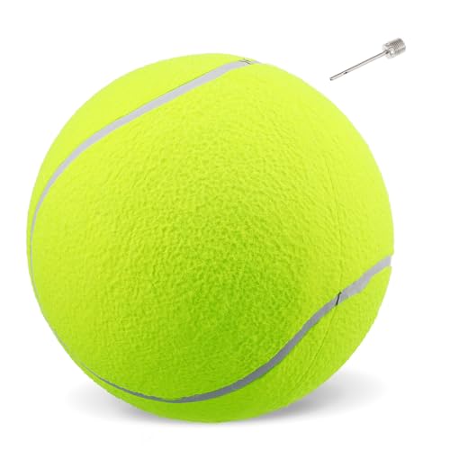 BESPORTBLE Großer Tennisball Nylon Material Robustes Outdoor Haustiere Trainings Spielball für Große Hunde Leichtes Grün von BESPORTBLE
