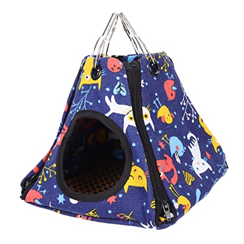 BESPORTBLE Hängematte für kleine Haustiere im Freien Kaninchen hängend hamsterkäfig zubehör Hamster zubehör für den käfig Schlafsack Hamster Hängebett Heimtierbedarf Segeltuch Blue von BESPORTBLE