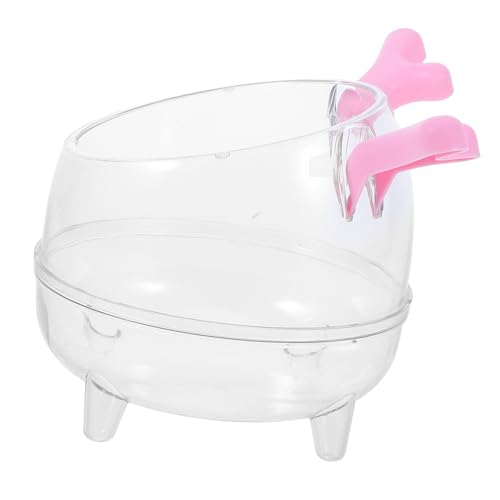 BESPORTBLE Hamster Badezimmer Toilette Hamster Badewanne Sandbad für Hamster Kleintier Sandbad Hamster Toilette Hamster-Duschset Hamsterspäne Hasen-Töpfchen Hamsterhaus das Haustier Rosa von BESPORTBLE
