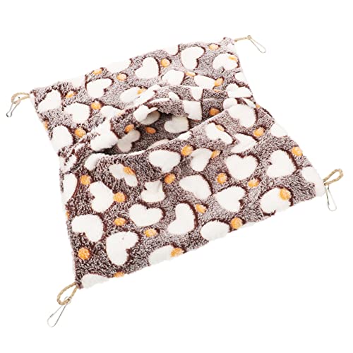 BESPORTBLE Hängende Doppel-Lagen-hängematte Für Kleintiere Bequemer Schlafsack Für Hamster Chinchillas Und Meerschweinchen Für Jahreszeiten Aus Hochwertigem Weichem Material Mit Süßem von BESPORTBLE