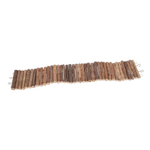 BESPORTBLE Hamster Kletterleiter Holz mit Hängebrücke Biegsames Kletterspielzeug für Kleine Haustiere Multifunktionale Aktivitätsleiter für Hamster Mäuse und Andere Kleintiere Sicherer von BESPORTBLE