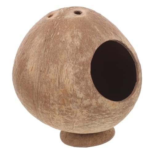 BESPORTBLE Kokosnuss-Haus Für Hamster Nager-Hideout Für Kleintiere Natürliches Sicheres Versteck Für Meerschweinchen Und Degu Für Nager-bereiche von BESPORTBLE