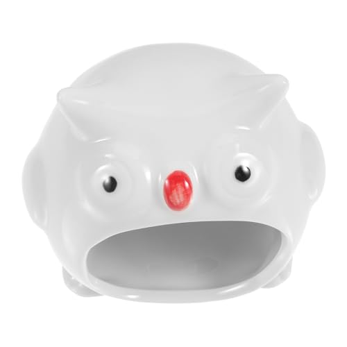 BESPORTBLE Hamster Nest aus Keramik Sommerkühlhaus Sommerhamsterversteck verstecktes Eulenfiguren Hamster Schlafhaus Hamster Versteck Hamsterkäfig Hamsterhütte für Chinchilla Weiß von BESPORTBLE