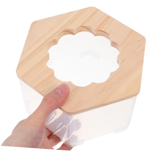 BESPORTBLE Hamster Sandbad Badewanne Haustier Toilette und Sandbad Kompakt Transparent mit Abnehmbarem Deckel Platzsparend für Kleine Käfige Fördert Sauberkeit und Gesundheit Kleiner von BESPORTBLE