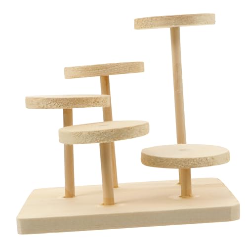 BESPORTBLE Hamster Spielzeug Holzplattform Klettergerüst Für Kleine Nager Interaktive Spielgelegenheit Für Hamster Meerschweinchen Und Andere Kleintiere Fördert Gesundheit Und Aktivität von BESPORTBLE