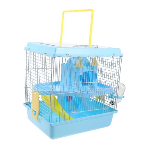 BESPORTBLE Hamster Transportkäfig Schloss Design mit Integriertem Futter Wassersystem Mehrstöckiger Zwerghamster Reisekäfig mit Rutsche und Laufrad Tragbar für Kleine Mäuse und Zwerghamster BESPORTBLE Hamster Transportkäfig Schloss Design mit Integriertem Futter Wassersystem Mehrstöckiger Zwerghamster Reisekäfig mit Rutsche und Laufrad Tragbar für Kleine Mäuse und Zwerghamster von BESPORTBLE