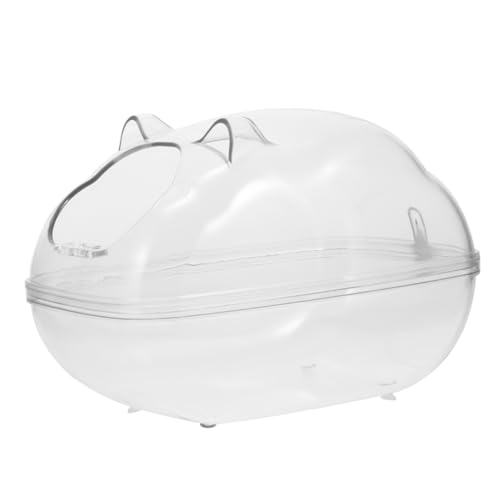 BESPORTBLE Hamsterbad Hamster sandbad Hamster Hamster Tierbedarf Hamster zubehör wasserspender für Hunde klare Wanne Badebehälter für kleine Haustiere Badebecken Plastik Transparent von BESPORTBLE