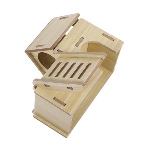 BESPORTBLE Hamsterhaus aus Robustem Holz Sicheres Versteck für Hamster und Kleine Haustiere Langlebiges Käfigzubehör Platzsparendes Kleintierversteck für Hamsterkäfig und Nagerhaltung von BESPORTBLE
