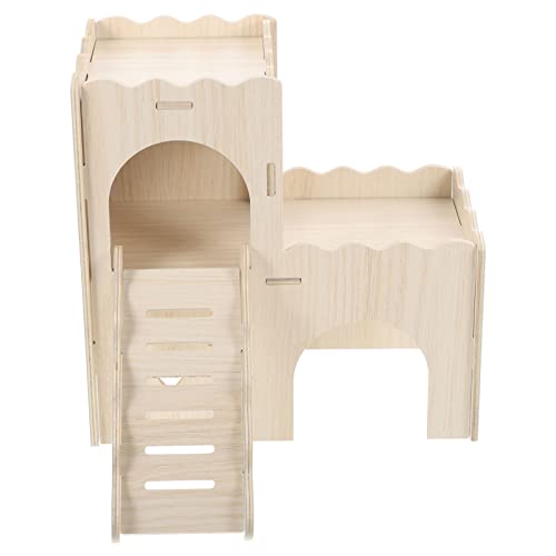 BESPORTBLE Holz Hamster Versteck Meerschweinchen Leiter Haus Meerschweinchen Ruheplatz Spielplatz Für Kleintiere Käfigdekor Tierheim von BESPORTBLE