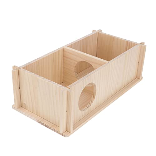 BESPORTBLE Hamsterhaus Zimmer Für Hamster Haustier Holz Unterschlupf Nest Bequem Hamsterhütte von BESPORTBLE