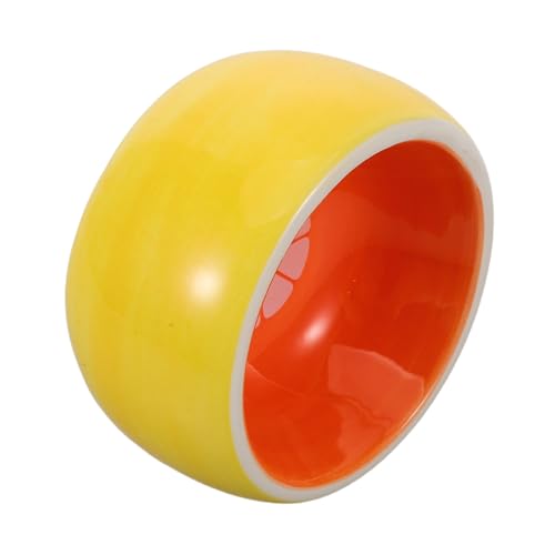 BESPORTBLE Hamsternapf Keramik Wassernapf Für Kleintiere Orangefarbenes Design Futternapf Für Rennmaus Frettchen Hamster Chinchilla Ratte Igel Hase von BESPORTBLE