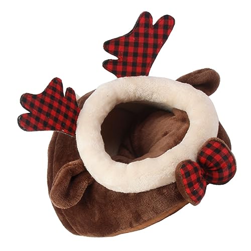 BESPORTBLE Hamsternest Katzenzelt Höhlenbett Flanell-Winterhaustier Plüsch kuschelhöhle haustierbett warme Hamsterhöhle Hamster kleines Nesthaus für Haustiere Gefüllt mit PP-Baumwolle Coffee von BESPORTBLE