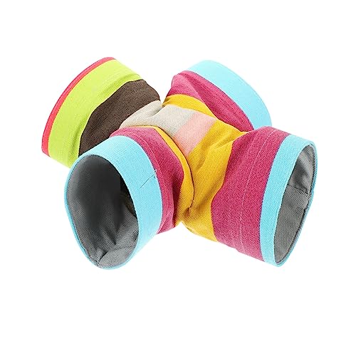 BESPORTBLE Hamsterspieltunnel Tunnelbett für Katzen Wurf kleine Tiere Kindertunnel Hamster Plaything Hamster Tunnel Toy Portable pet Toy Faltbarer Hasentunnel Pet-Bohrrohr Segeltuch von BESPORTBLE