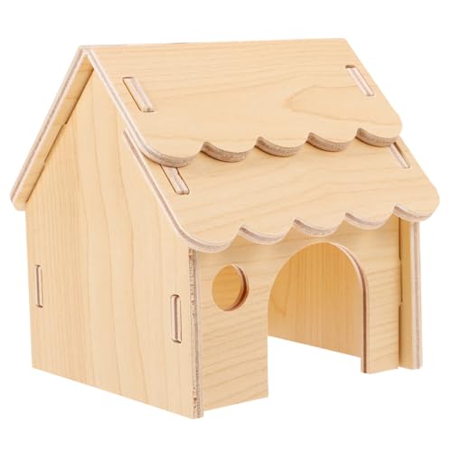 BESPORTBLE Haustier-versteckhaus Hamsterversteck Aus Holz Rattenhütte Aus Holz Dekoratives Eichhörnchennest Haustier-Spielplatz von BESPORTBLE
