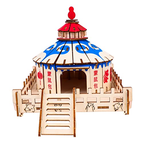 BESPORTBLE Hamster Hide House Mit Treppe Gemütlicher Rückzugsort Für Kleintiere Für Hamster Meerschweinchen Und Ratten Warm Im Winter Und Kühl Im Sommer Fördert Erholung von BESPORTBLE