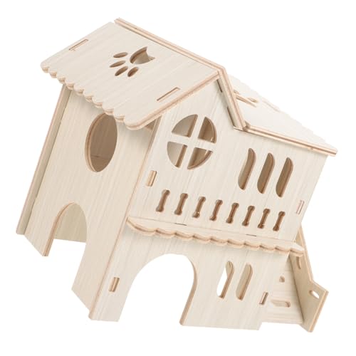 BESPORTBLE Hölzerne Hamsterhaus Hamsterversteck Aus Holz Robuste Holzdesign Für Hamster Und Kleine Igel Gemütliches Nest Für Kleine Haustiere Langlebiges Und Verschleißfeste von BESPORTBLE
