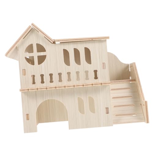 BESPORTBLE Hamstervilla Labyrinth Hundehütte Aquariendekorationen groß und hoch Stange Nagetier Hamster hamsterspielzeug hamsterkäfig Hamsterhaus Versteck für Käfigratten hölzern von BESPORTBLE