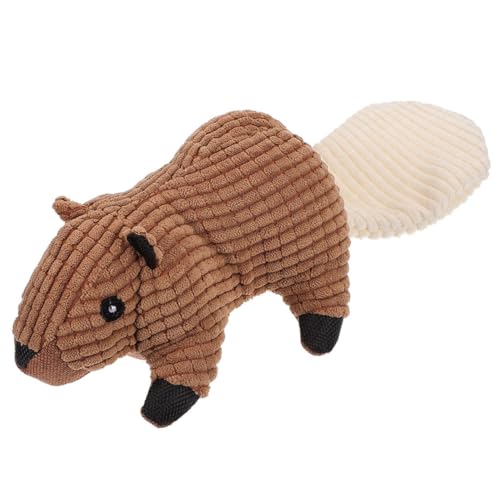 BESPORTBLE Haustier Großes Kauspielzeug Für Hunde Kätzchen Teaser Biss-hundespielzeug Quietschendes Hund Stofftiere Fasan Stock Nase Beißen Light Brown Plüsch von BESPORTBLE