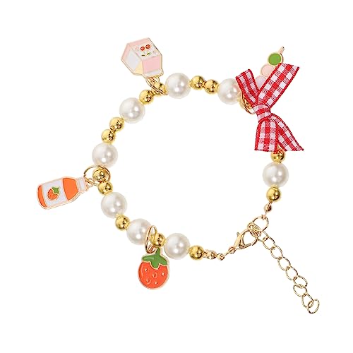 BESPORTBLE Verstellbare Katzenhalskette Mit Perlen Und Schleife Für Haustiere Elegantes Accessoire Für Fotos Und Festlichkeiten von BESPORTBLE