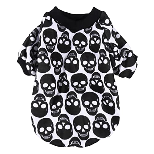 BESPORTBLE Haustier-Pullover Tragen Corgi-kostüm Für Hunde Geburtstag des Hundes Schädel-hundepullover Welpe Goth-hundekleid Halloween-hundekostüme Große Hundewindeln Perücke Reine Baumwolle von BESPORTBLE