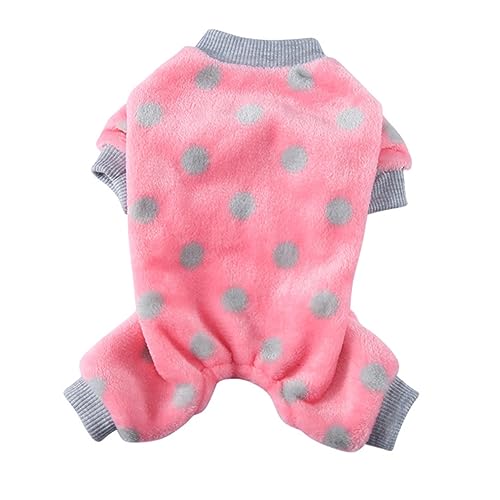 BESPORTBLE Haustier-Pyjama Hundekleidung Welpe Hundeshampoo Hund Tuch Flanellpyjama Hundeleine Dackel Halloween-kostüme Für Hunde Menschliches Hundebett Warmes Haustierkostüm Polyester Rosa von BESPORTBLE
