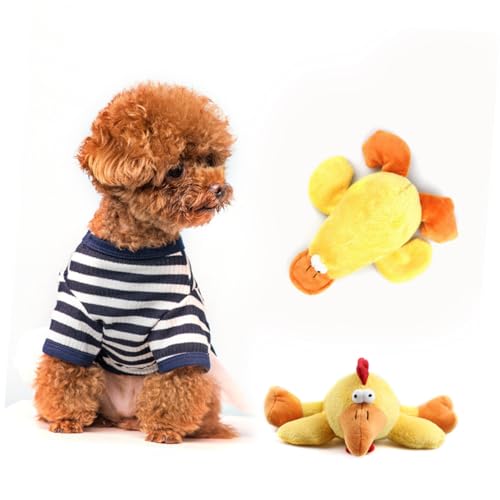 BESPORTBLE Plüsch Huhn Spielzeug Für Hunde Quietschen Und Kauen Sicheres Haustier Spielzeug Für Welpen Zur Beschäftigung Und Vermeidung Von Zerstörung Aus Hochwertigem Plüsch Niedliches von BESPORTBLE