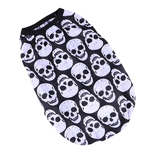 BESPORTBLE Haustier-hundehalloween-schädel-Sweatshirt Hundekleidung Dackel Hundeparty-Outfit Hunde-Outfit Haustier-Halloween Ups Halloween-kostüme Für Hunde Haustiere Reine Baumwolle Black von BESPORTBLE