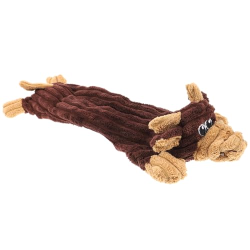 BESPORTBLE Cute Dog Toy Für Kleine Und Mittelgroße Hunde Interaktives Plüschiges Tier-Spielzeug Mit Quietscher Zahnpflege Niedlichem Cartoon-Design Fördert Spielverhalten Fitness Von von BESPORTBLE