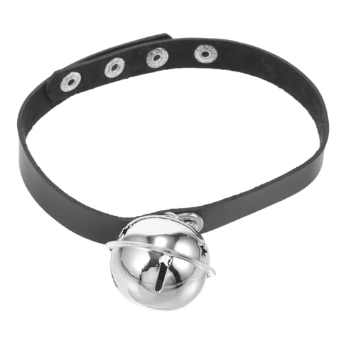 BESPORTBLE Pu Leder Hundehalsband Glocke Verstellbares Welpenhalsband Für Katzen Punk Style Sicher Bequem von BESPORTBLE