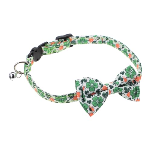 BESPORTBLE Bowknot Design Katzenhalsband Mit Glöckchen Verstellbares Sicheres Haustierhalsband Für Katzen Und Kätzchen Für Alltag Partys Und Patrick Day von BESPORTBLE