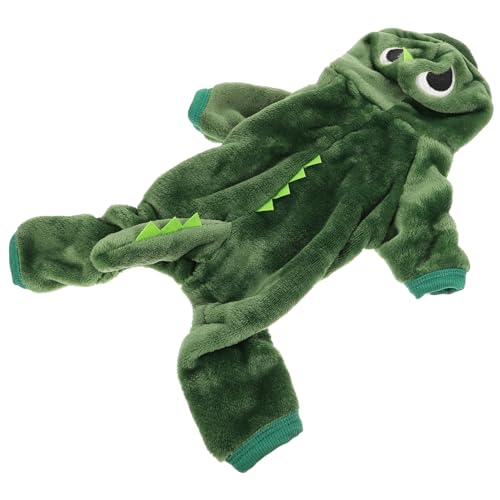 BESPORTBLE Haustierkleidung Haustierkostüm Hunde-Cosplay-kostüm Warmer Hunde-Hoodie Hunde-Dino-kostüm Hund Krokodil Kostüm Cartoon-katzenkostüm Winter Hundemantel Korallenvlies Green von BESPORTBLE