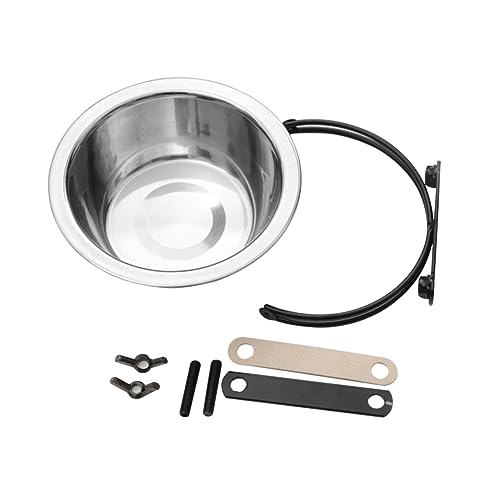 BESPORTBLE Edelstahl-futternapf Für Hunde Futter- Und Wassernapf Hängenapf Für Und Mittelgroße Hunde Katzen Vögel 17 cm Einfache Reinigung von BESPORTBLE