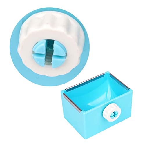 BESPORTBLE Haustiernapf pet Supplies pet Food Container Haustierkäfig Haustierfutterbox Haustiertransport Das Kaninchen Chinchilla-Haustiere Fisch Tank Log petg Futternapf für Haustiere Blue von BESPORTBLE