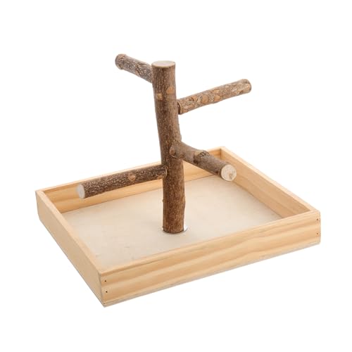 BESPORTBLE Portable Vogelspielplatz Aus Holz Trainingsstand Für Vögel Vielseitig Einsetzbar Für Sittiche Und Nymphensittiche Sicheres Und Langlebiges Spielzeug von BESPORTBLE