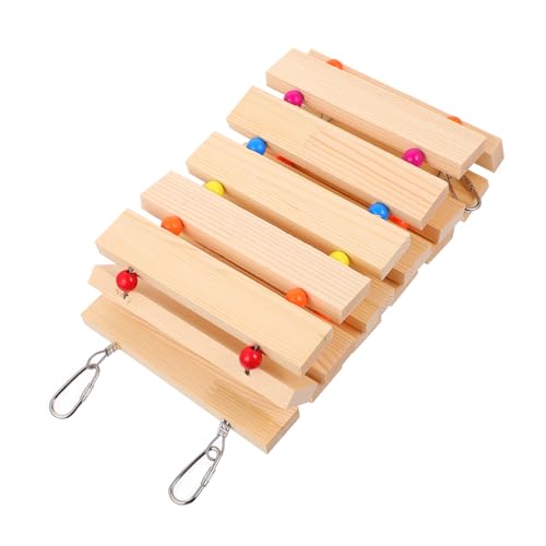 BESPORTBLE Poultry Wood Ladder Spielzeug Für Hühner Natürliche Holzschaukel Klettergerüst Und Sitzstange Für Geflügel Hühner Und Vögel Bunte Und Langlebige Konstruktion Für Spiel Und von BESPORTBLE