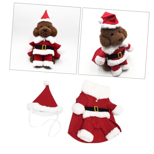 BESPORTBLE Hund Tuch Weihnachts hundepullover Katzenkleidung Weihnachten Lustiges Halloween-Haustierkostü Winterweste für Haustiere Weihnachtskleidung für Haustiere Haustierkleidung rot von BESPORTBLE