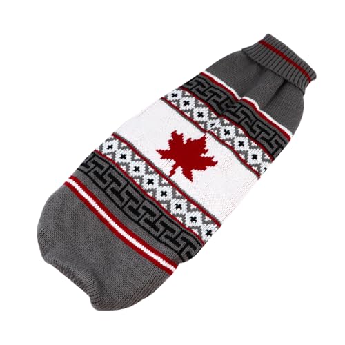 BESPORTBLE Hundepullover Weihnachten Für Hunde Und Katzen - Warme Strickwaren Mit Klassischem Ahornblattmuster - Ideal Für Den Winter Erhältlich in Verschiedenen Größen von BESPORTBLE