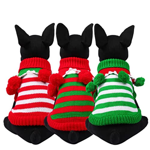 BESPORTBLE Hundepullover Weihnachtsmann-Pullover Weihnachtsoutfit für Hunde Kleiner Welpenpullover Welpen-Outfits Hundeweihnachtspullover Kleidung Party-Hundetuch der Hund Strickwaren von BESPORTBLE