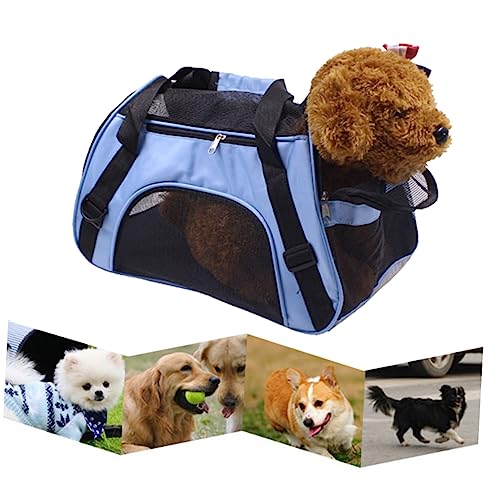 BESPORTBLE Faltbarer Haustier-Rucksack Aus Atmungsaktivem Mesh Tragbare Transporttasche Für Kleine Hunde Und Katzen Für Reisen Camping Und Ausflüge s Blau von BESPORTBLE