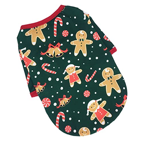 BESPORTBLE Hundeweihnachtskleidung Hund Lustige Kleidung Weihnachtskostüm Für Hund Welpen-Shirt Hundepyjama Für Kleine Hunde Katzenkostüme Weihnachtshund Trägt Overall Baumwolle Weihnachten von BESPORTBLE
