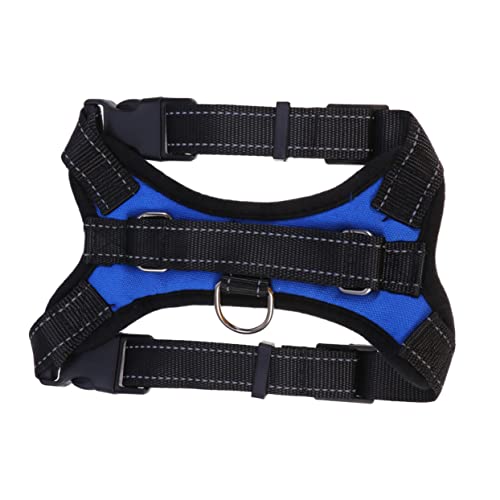BESPORTBLE Nylon Hundegeschirr Mit Brustgurt Atmungsaktive Und Verstellbare Hundeweste Blau Für Optimalen Komfort Und Beim Spaziergang Und Reisen von BESPORTBLE