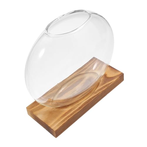 BESPORTBLE Hydrokultur-vase Mit Holzsockel Glasterrarium Für Pflanzen-anzucht Klare Glasvase Für Indoor-Garten Anzuchtständer Für Tische Hydroponische Blumenvase BESPORTBLE Hydrokultur-vase Mit Holzsockel Glasterrarium Für Pflanzen-anzucht Klare Glasvase Für Indoor-Garten Anzuchtständer Für Tische Hydroponische Blumenvase von BESPORTBLE
