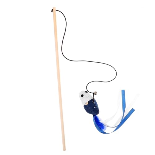 BESPORTBLE Interaktives Katzenspielzeug Mit Spielzeugmaus Für Robustheit Cartoon-Design Zum Selbstspielen Katzenangel Zum Üben Attraktives Neck-hänge-Spielzeug von BESPORTBLE