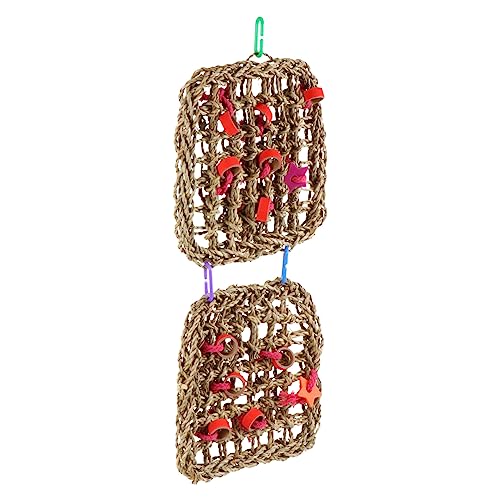 BESPORTBLE Kaninchen Kletternetz aus Rattan Haustierschaukel für Kleine Tiere Spielzeug für Hamster Meerschweinchen und Vögel Robust und für Training und Spiel von BESPORTBLE