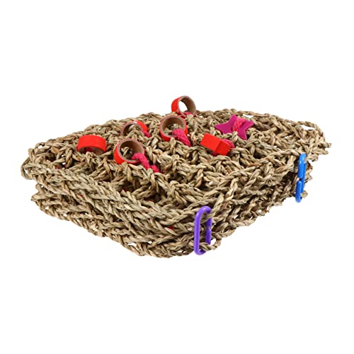BESPORTBLE Kaninchen Kletternetz Hängematte für Kleintiere aus Rattan Kau und Spielzeug für Hamster Papageienschaukel Käfigzubehör BESPORTBLE Kaninchen Kletternetz Hängematte für Kleintiere aus Rattan Kau und Spielzeug für Hamster Papageienschaukel Käfigzubehör von BESPORTBLE