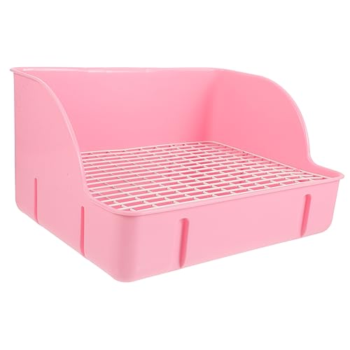 BESPORTBLE Kleintier-Toilette Für Kaninchen Und Meerschweinchen Tragbare Hygienische Katzentoilette Mit Drahtboden Einfach Zu Reinigen Für Hamster Und Chinchillas von BESPORTBLE