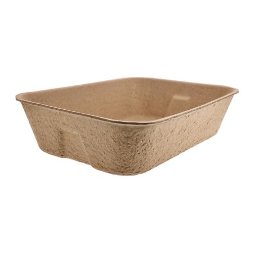 BESPORTBLE Kasten Katzentoilette großes katzenklo Haustier Verklumpung Kratzbaum Katzenfutter nass Post Katzenzubehör gießen Wurf Abs Kleintier Toilette Kaninchentoilette Papier Light Brown von BESPORTBLE